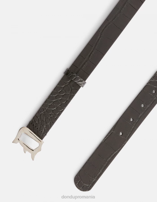 bărbați centura din piele cu imprimeu crocodil V84D1015 accesorii negru DONDUP