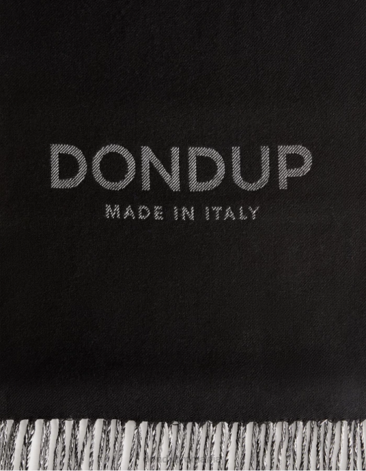 bărbați eșarfă de lână V84D1008 accesorii alb negru DONDUP