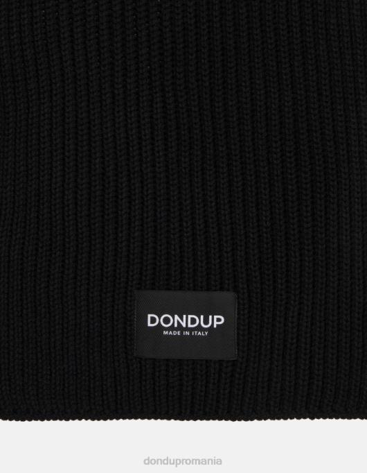 bărbați eșarfă de lână V84D946 accesorii negru DONDUP