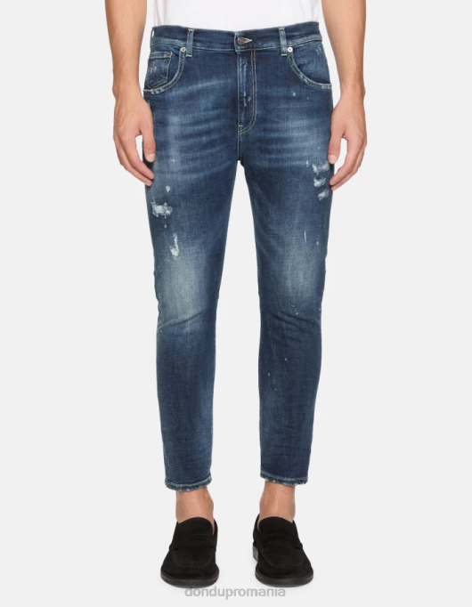 bărbați blugi alex super skinny din denim elastic V84D565 îmbrăcăminte albastru DONDUP