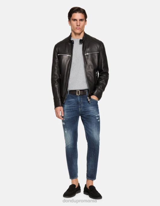 bărbați blugi alex super skinny din denim elastic V84D565 îmbrăcăminte albastru DONDUP