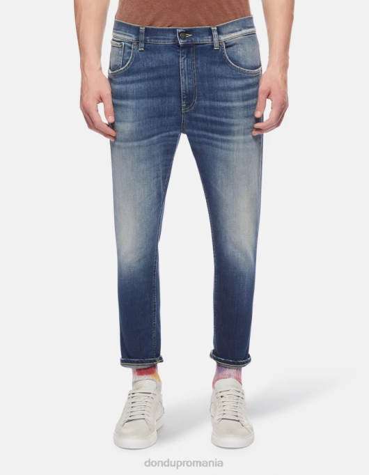 bărbați blugi alex super skinny din denim elastic V84D572 îmbrăcăminte albastru DONDUP