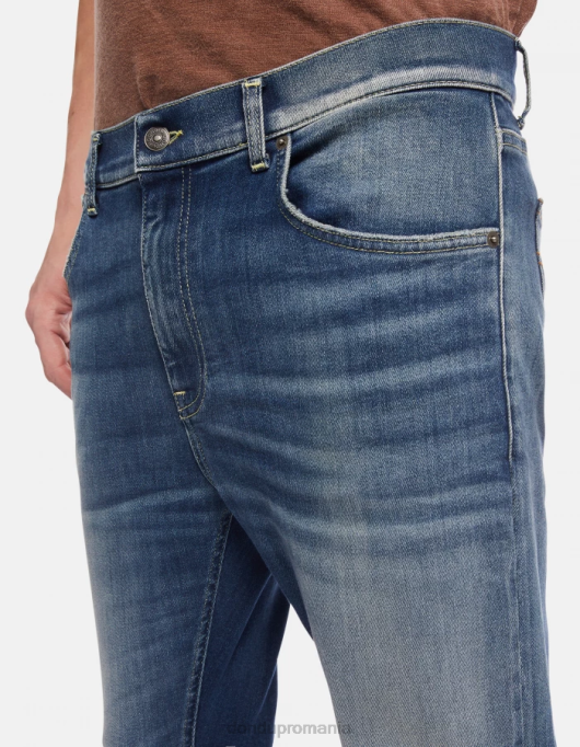 bărbați blugi alex super skinny din denim elastic V84D572 îmbrăcăminte albastru DONDUP