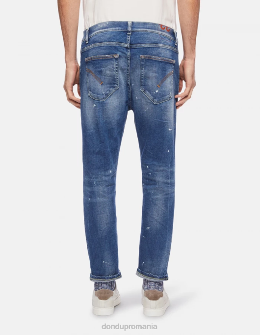 bărbați blugi alex super skinny din denim elastic V84D576 îmbrăcăminte albastru DONDUP
