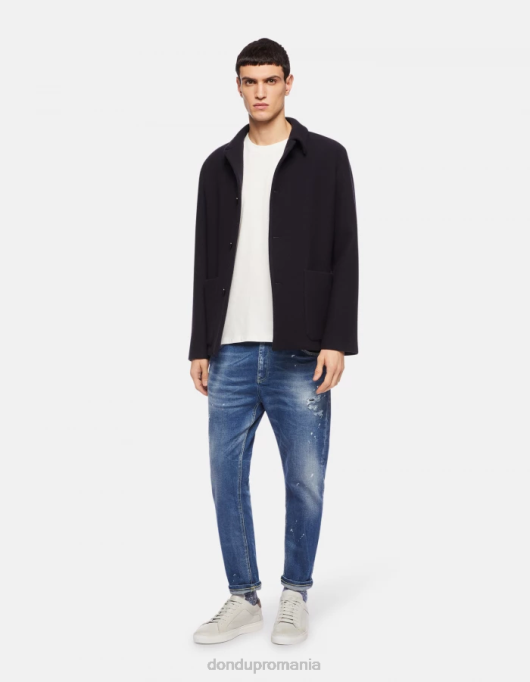 bărbați blugi alex super skinny din denim elastic V84D576 îmbrăcăminte albastru DONDUP