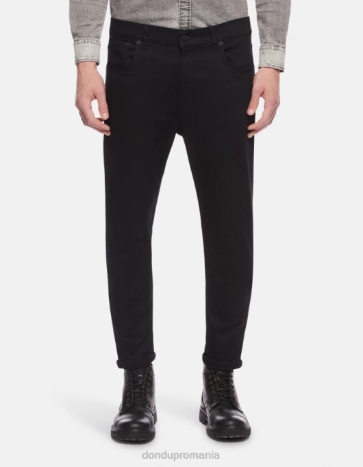 bărbați blugi alex super skinny din denim elastic V84D587 îmbrăcăminte negru DONDUP