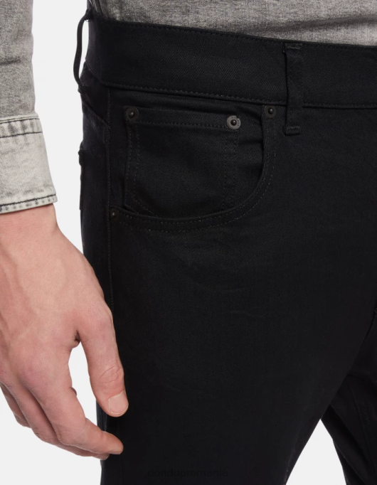 bărbați blugi alex super skinny din denim elastic V84D587 îmbrăcăminte negru DONDUP