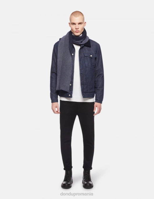 bărbați blugi alex super skinny din denim elastic V84D587 îmbrăcăminte negru DONDUP