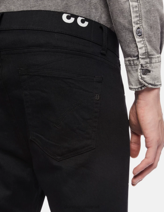 bărbați blugi alex super skinny din denim elastic V84D587 îmbrăcăminte negru DONDUP