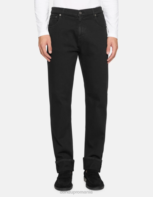 bărbați blugi ervin loose-fit de 34 inch din denim bull stretch V84D584 îmbrăcăminte negru DONDUP