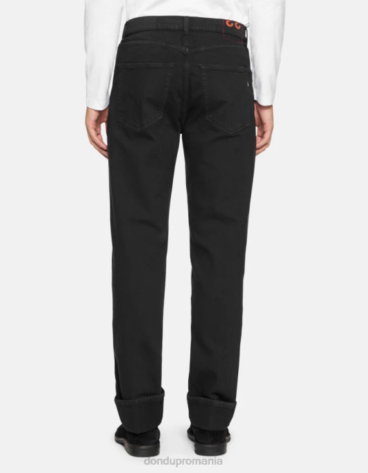 bărbați blugi ervin loose-fit de 34 inch din denim bull stretch V84D584 îmbrăcăminte negru DONDUP