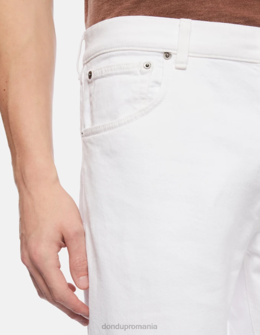bărbați blugi ervin loose-fit de 34 inch din denim bull stretch V84D585 îmbrăcăminte alb DONDUP