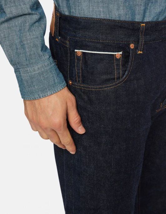 bărbați blugi ervin loose-fit de 34 inch, din denim rigid cu margine V84D620 îmbrăcăminte albastru DONDUP