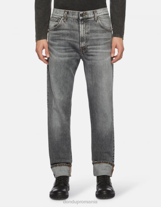 bărbați blugi paco loose-fit 34-inch din denim elastic V84D599 îmbrăcăminte negru DONDUP