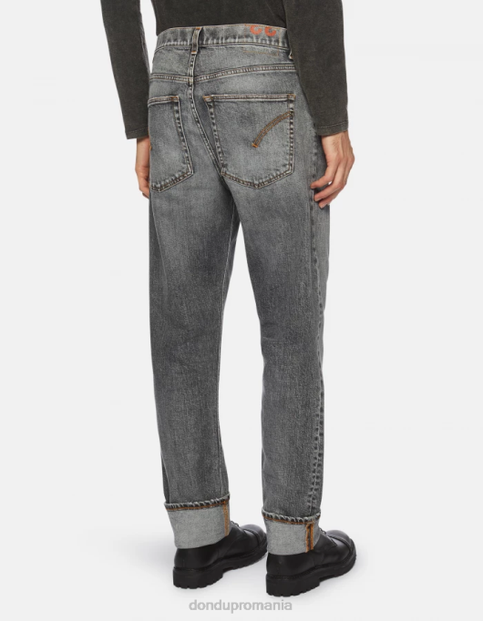 bărbați blugi paco loose-fit 34-inch din denim elastic V84D599 îmbrăcăminte negru DONDUP