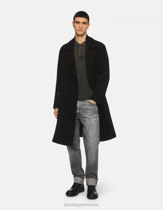 bărbați blugi paco loose-fit 34-inch din denim elastic V84D599 îmbrăcăminte negru DONDUP