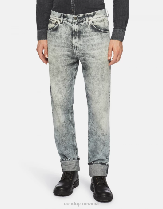 bărbați blugi paco loose-fit 34-inch din denim rigid V84D603 îmbrăcăminte albastru DONDUP