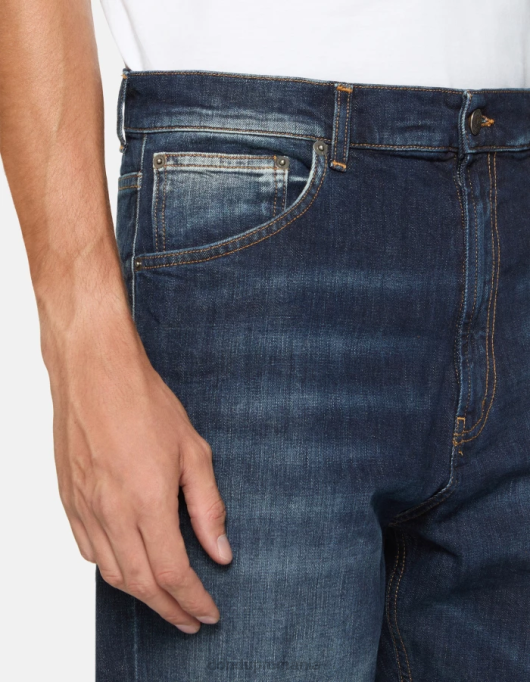 bărbați blugi paco loose-fit din denim elastic V84D571 îmbrăcăminte albastru DONDUP