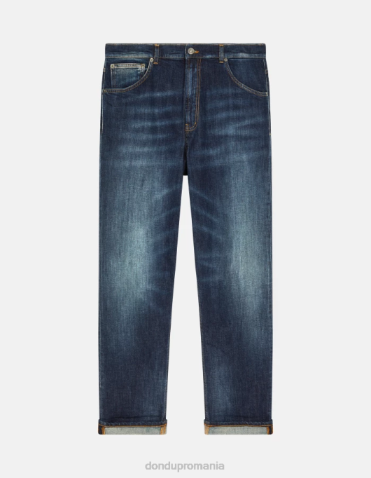 bărbați blugi paco loose-fit din denim elastic V84D571 îmbrăcăminte albastru DONDUP