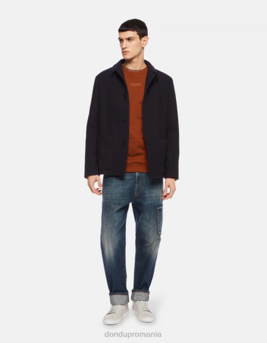 bărbați blugi paco loose-fit din denim rigid V84D559 îmbrăcăminte albastru DONDUP