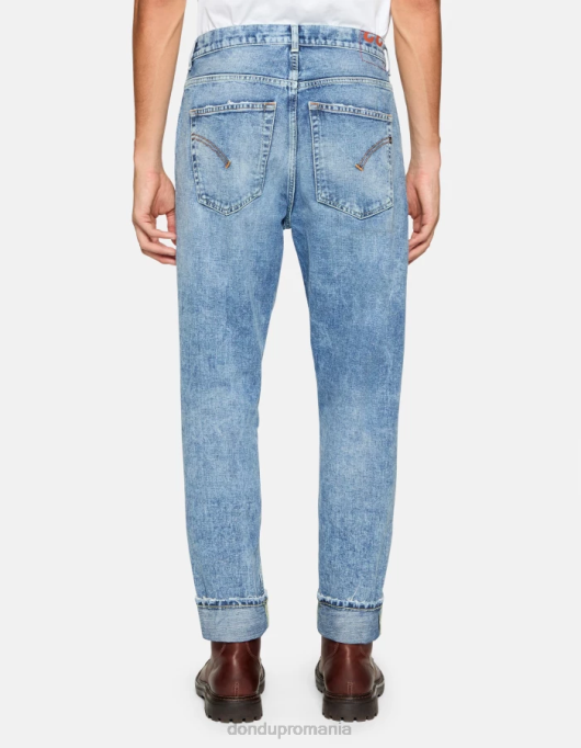 bărbați blugi paco loose-fit din denim rigid V84D564 îmbrăcăminte albastru DONDUP
