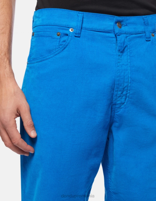 bărbați pantaloni largi de catifea de 34 inchi paco V84D580 îmbrăcăminte turcoaz DONDUP