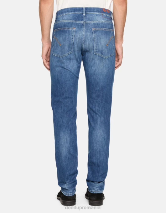 bărbați blugi dian carot-fit de 34 inch din denim elastic V84D577 îmbrăcăminte albastru DONDUP