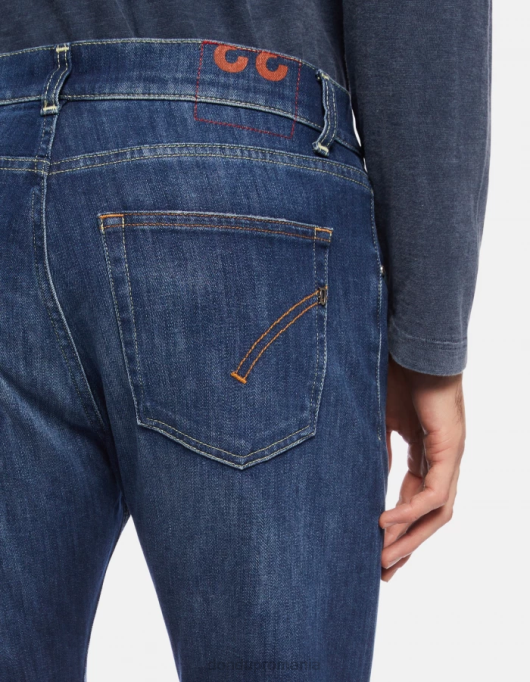 bărbați blugi dian carot-fit de 34 inch din denim elastic V84D654 îmbrăcăminte albastru DONDUP