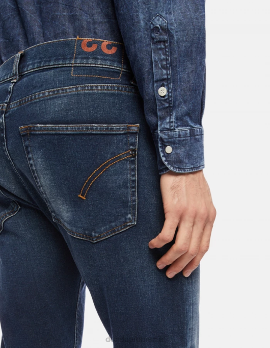 bărbați blugi dian carot-fit din denim elastic V84D634 îmbrăcăminte albastru DONDUP