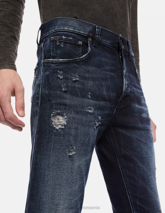 bărbați blugi dian carot-fit din denim elastic V84D656 îmbrăcăminte blu tuareg DONDUP