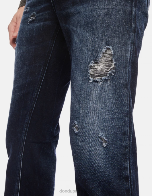 bărbați blugi dian carot-fit din denim elastic V84D656 îmbrăcăminte blu tuareg DONDUP