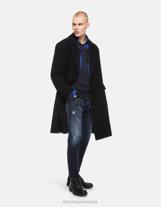 bărbați blugi dian carot-fit din denim elastic V84D656 îmbrăcăminte blu tuareg DONDUP