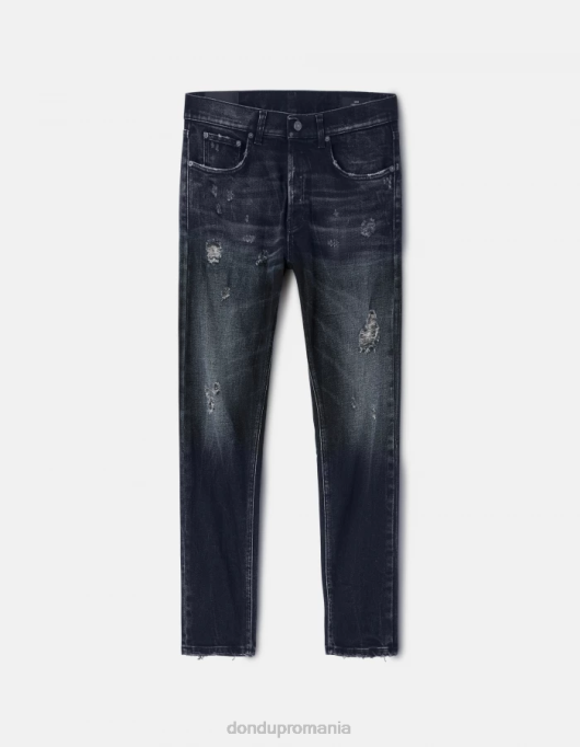 bărbați blugi dian carot-fit din denim elastic V84D656 îmbrăcăminte blu tuareg DONDUP