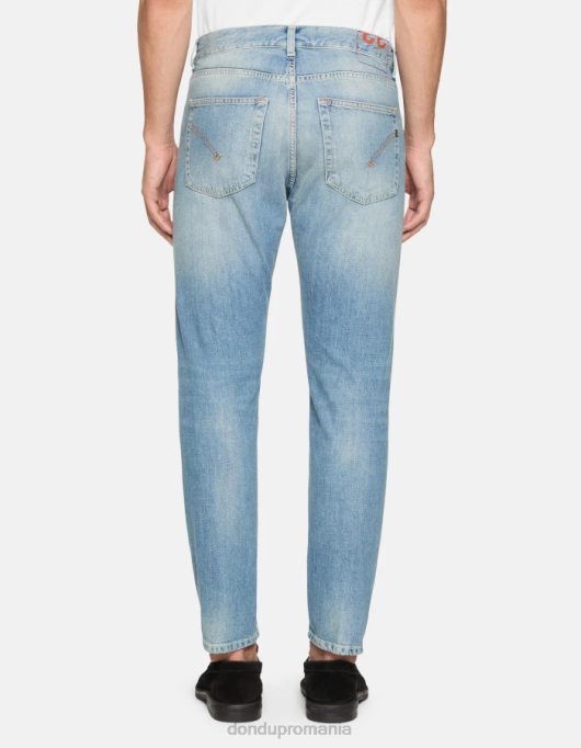 bărbați blugi dian carot-fit din denim rigid V84D612 îmbrăcăminte albastru DONDUP