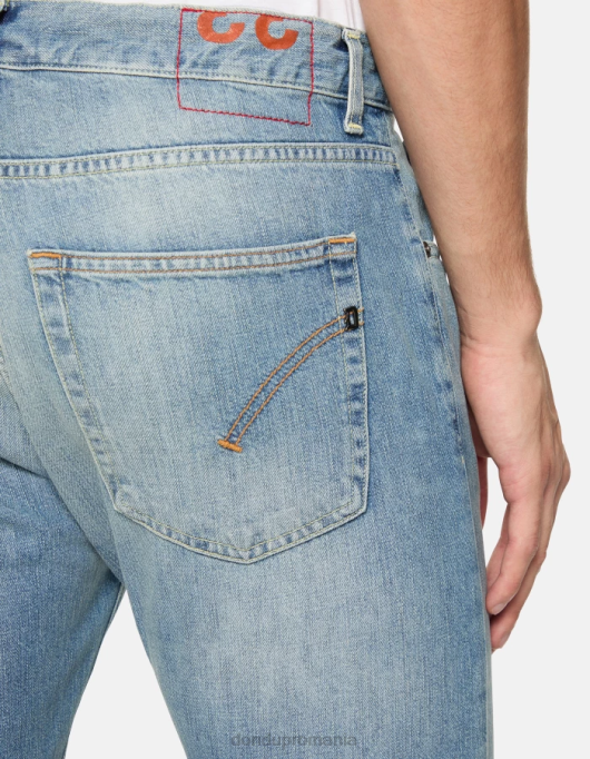 bărbați blugi dian carot-fit din denim rigid V84D612 îmbrăcăminte albastru DONDUP