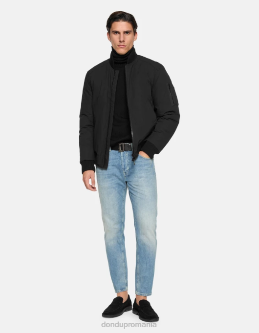 bărbați blugi dian carot-fit din denim rigid V84D612 îmbrăcăminte albastru DONDUP