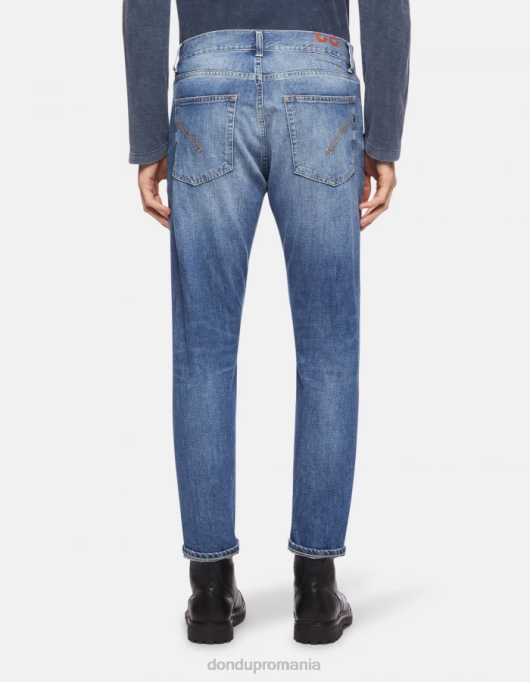 bărbați blugi dian carot-fit din denim rigid V84D653 îmbrăcăminte albastru DONDUP