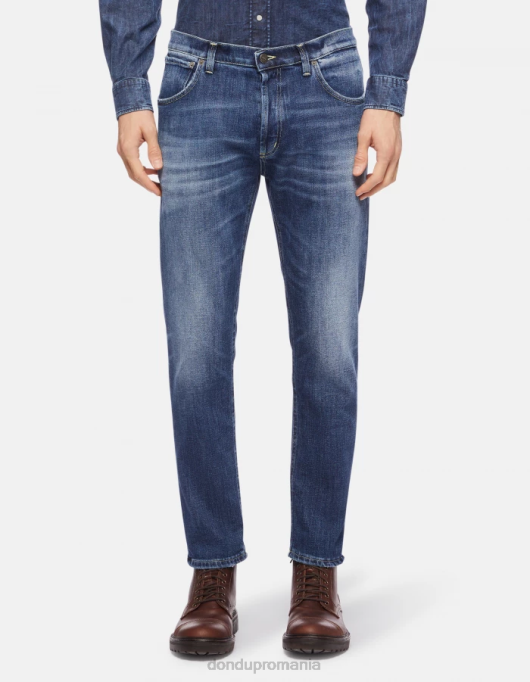 bărbați blugi din denim elastic brighton-fit V84D629 îmbrăcăminte albastru DONDUP