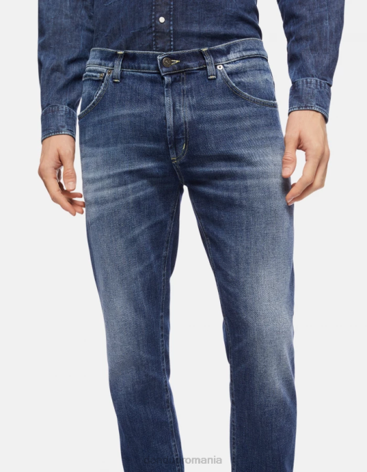 bărbați blugi din denim elastic brighton-fit V84D629 îmbrăcăminte albastru DONDUP