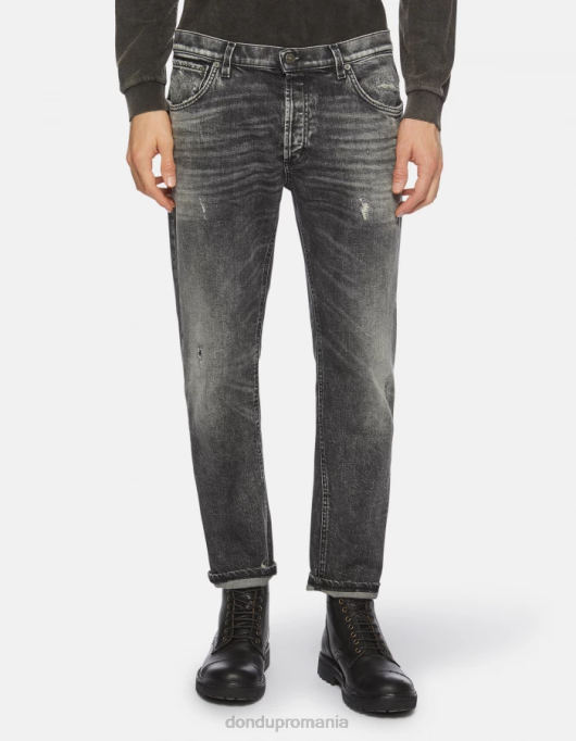 bărbați blugi din denim elastic brighton-fit V84D639 îmbrăcăminte negru DONDUP