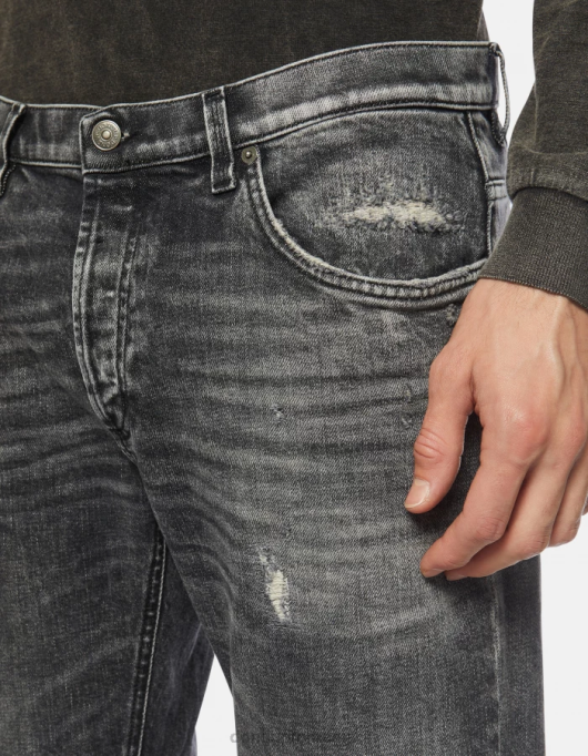 bărbați blugi din denim elastic brighton-fit V84D639 îmbrăcăminte negru DONDUP