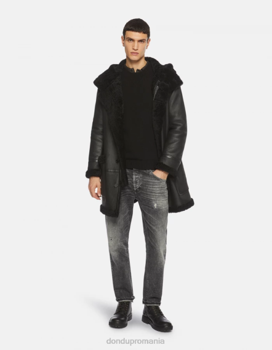 bărbați blugi din denim elastic brighton-fit V84D639 îmbrăcăminte negru DONDUP