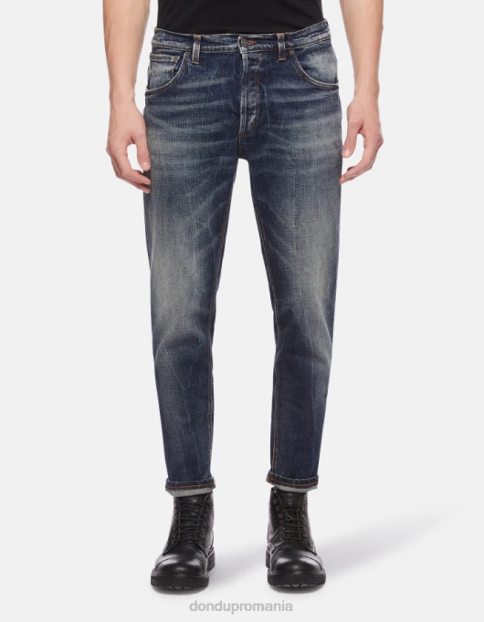 bărbați blugi din denim elastic brighton-fit V84D658 îmbrăcăminte albastru DONDUP