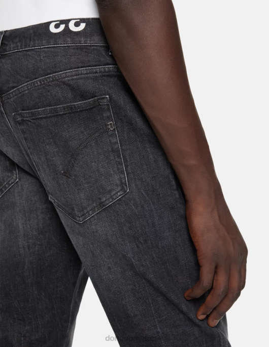 bărbați blugi paul carot-fit din denim elastic V84D610 îmbrăcăminte negru DONDUP