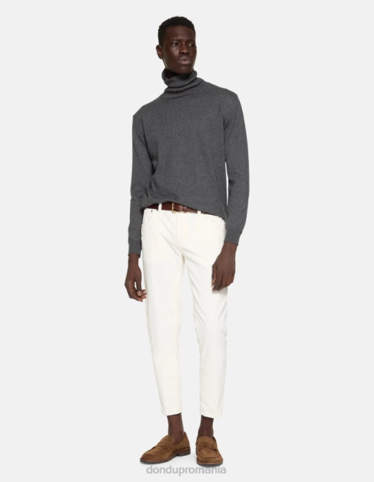bărbați pantaloni de catifea brighton-fit V84D568 îmbrăcăminte alabastru DONDUP