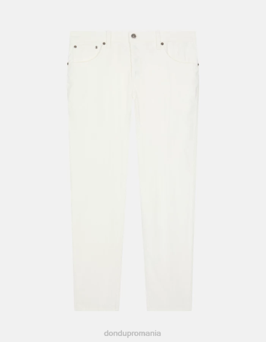 bărbați pantaloni de catifea brighton-fit V84D568 îmbrăcăminte alabastru DONDUP