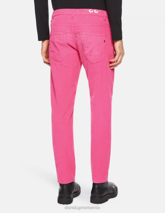 bărbați pantaloni de catifea brighton-fit V84D569 îmbrăcăminte orhidee DONDUP