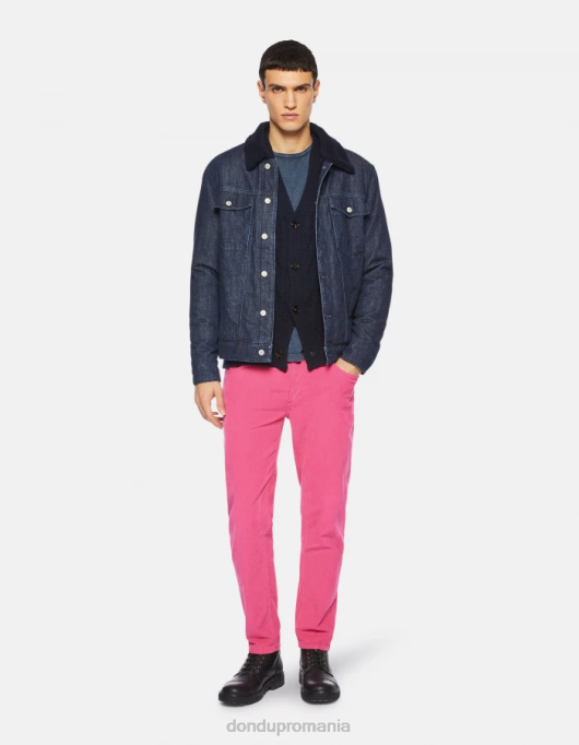 bărbați pantaloni de catifea brighton-fit V84D569 îmbrăcăminte orhidee DONDUP
