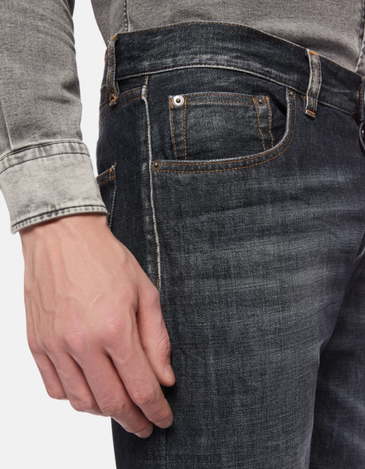 bărbați blugi din denim rigid cu croială normală icon V84D605 îmbrăcăminte albastru DONDUP