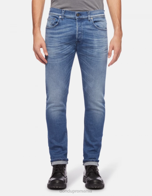 bărbați blugi din denim stretch cu croială regulată icon V84D628 îmbrăcăminte albastru DONDUP